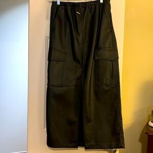 Long Faux leather skirt